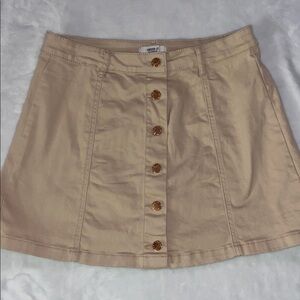 Forever 21 Beige Button Skirt